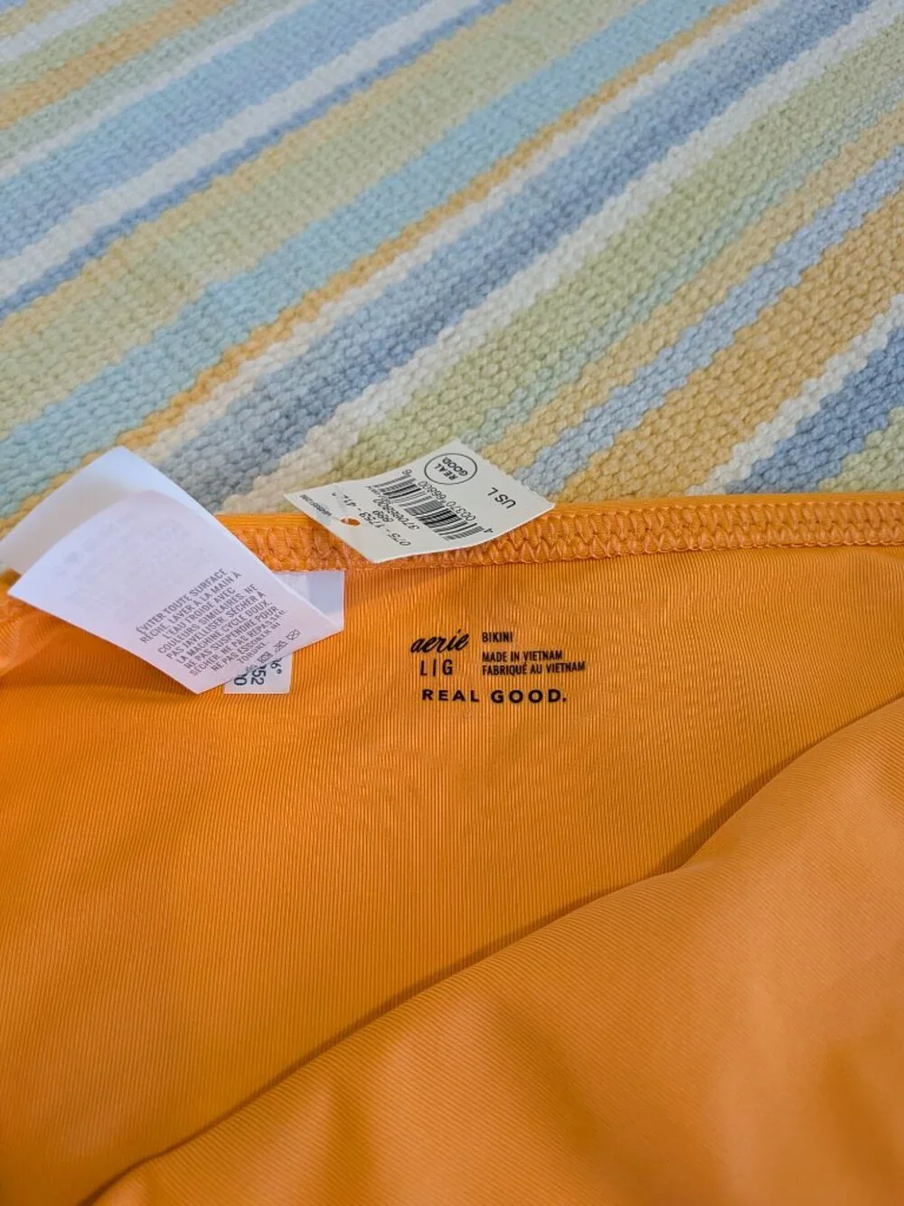 ⭐ NEW NWT Aerie Orange Bikini Bottoms Size Large